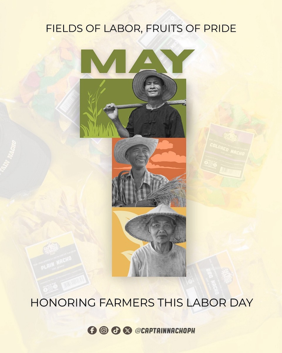 May 1, 2026 - THE BACKBONE - Every time you buy our products, think about the people behind. Salute to every single farmer in the country.   Taos-pusong pasasalamat sa walang hanggang serbisyo at sakripisyo ng bawat isang mangggawa na patuloy na bumubuhay at bumubuhat sa ating bansa! ✊🏻