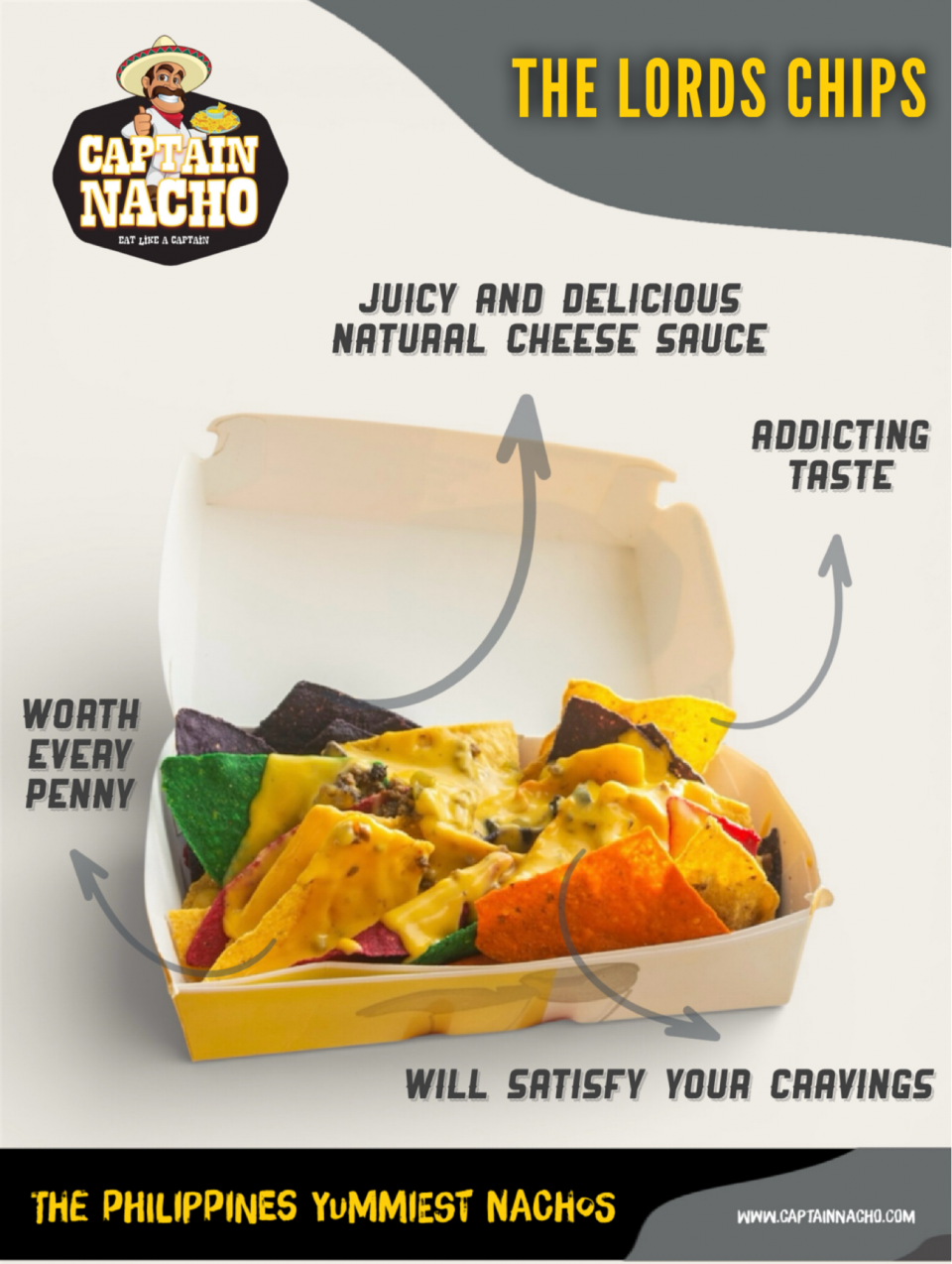 May 3, 2026 - Snacks na nakakainlove, nakakaadik! This is a unique treasure, only found by Captain Nacho! 🫰🏻  📍Drop by now at Level 4 SM City Olongapo Central for BEST and YUMMIEST nachos in the country!